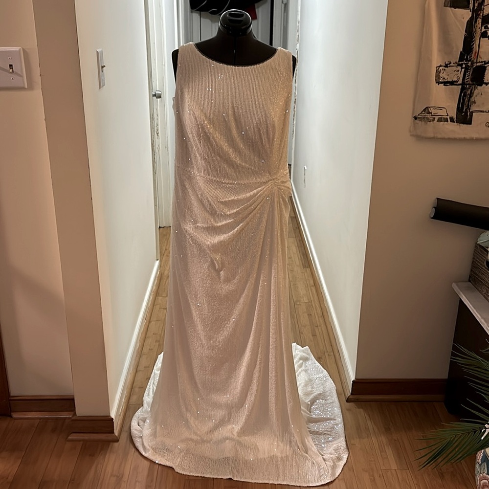 NWT Davids Bridal beaded gown Flawless zipper triple lined Includes garment bag